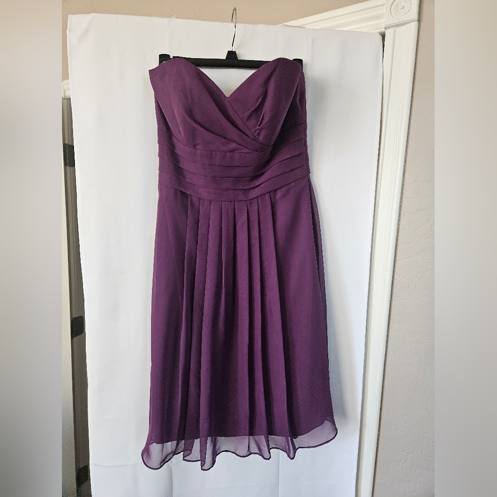 After Six strapless purple formal Midi dress size 6